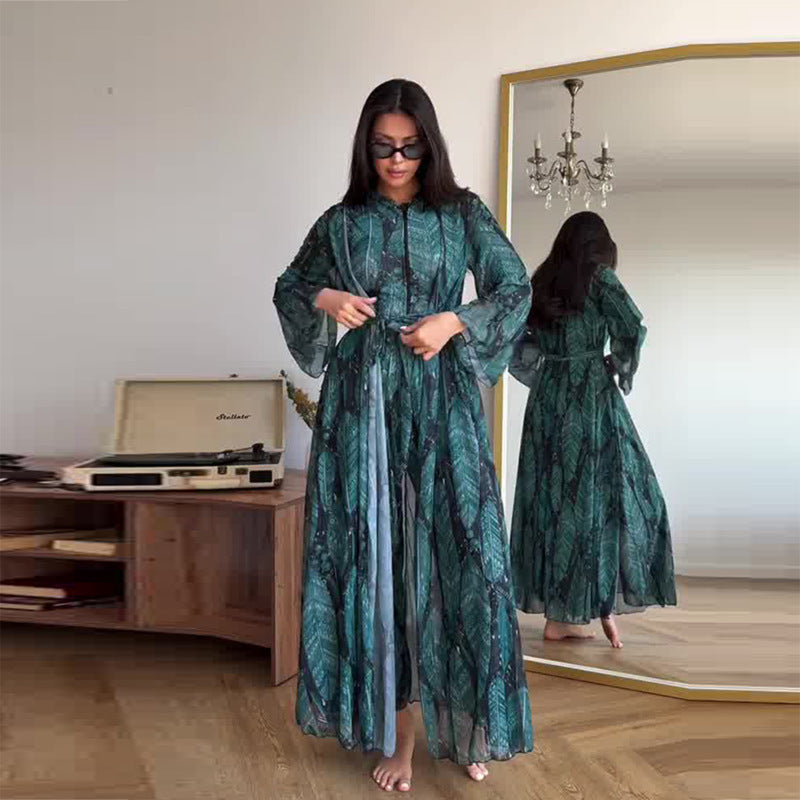 Damen Elegantes Maxikleid mit fließendem Schnitt – Valéora