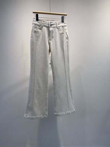 Damen ausgestellte Denim-Hosen Echoarchiv