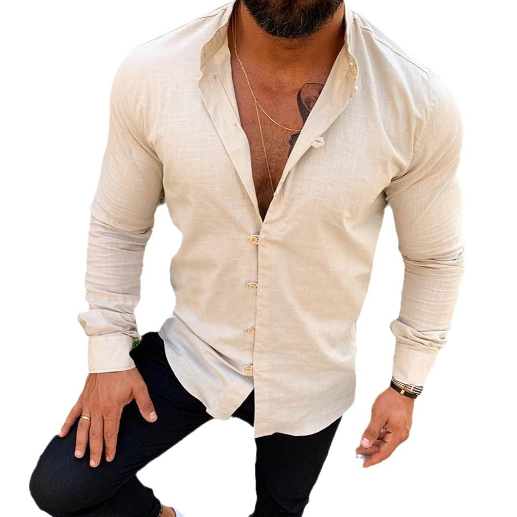 Herren Elegantes Baumwollhemd mit modernem Schnitt und feiner Textur Echoarchiv