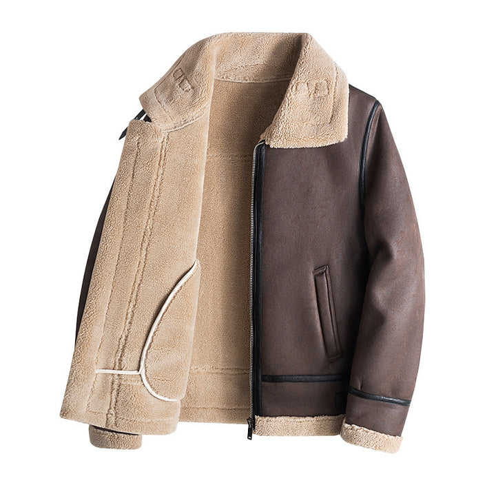 Herren Kunstleder Bomberjacke Echo Archiv