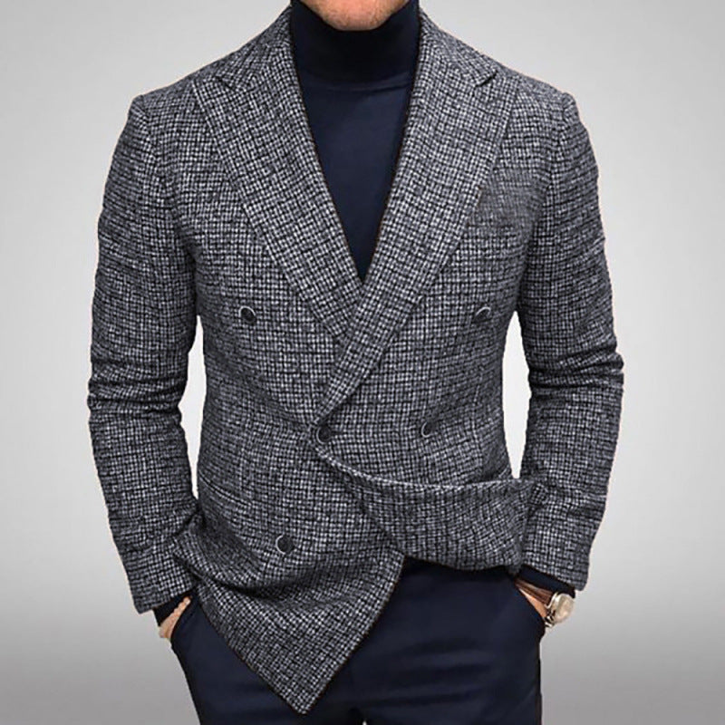 Herren Eleganter Doppelreihiger Blazer Echoarchiv