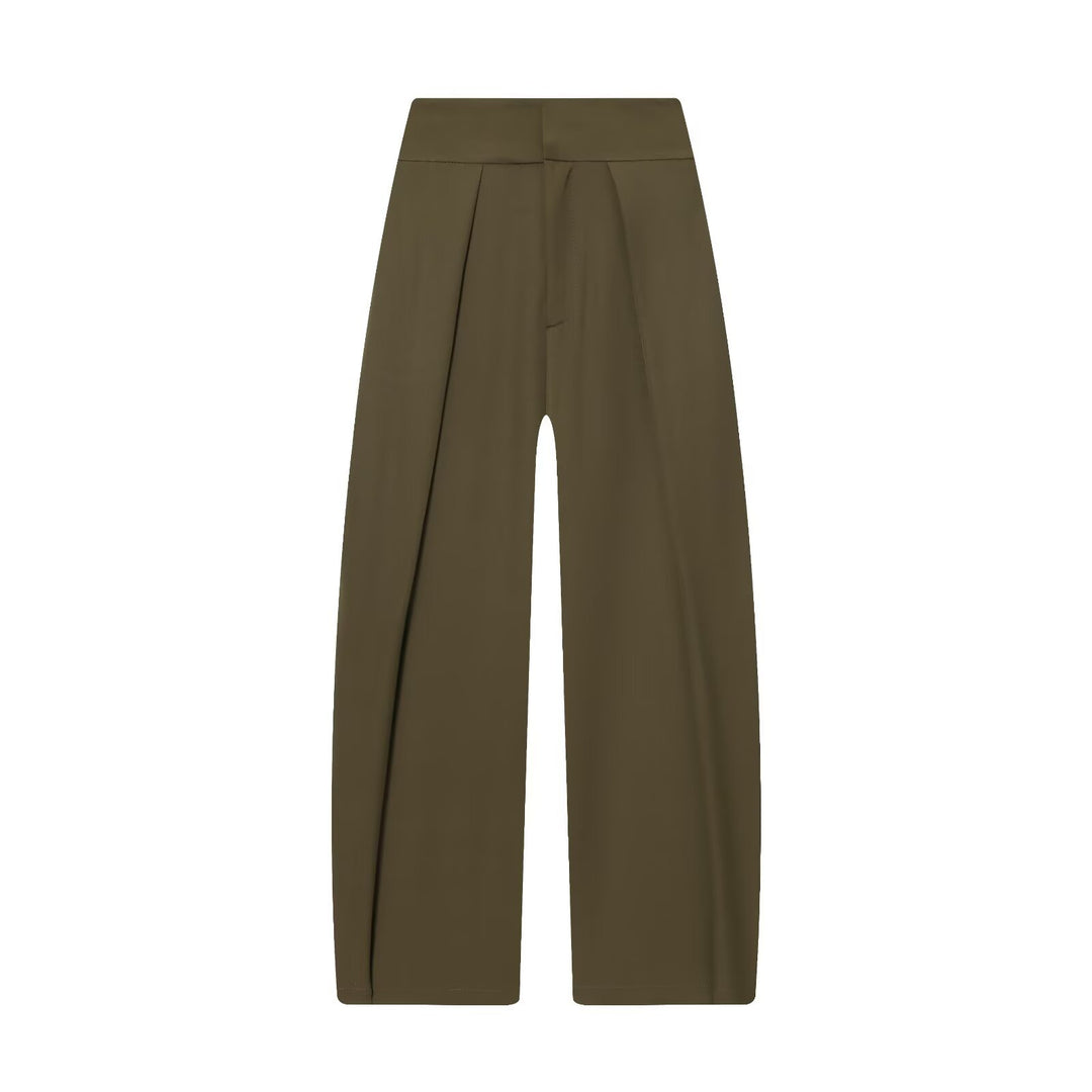 Damen Weite Highwaist-Hose mit Frontfalten und fließender Palazzo-Silhouette Echo Archiv
