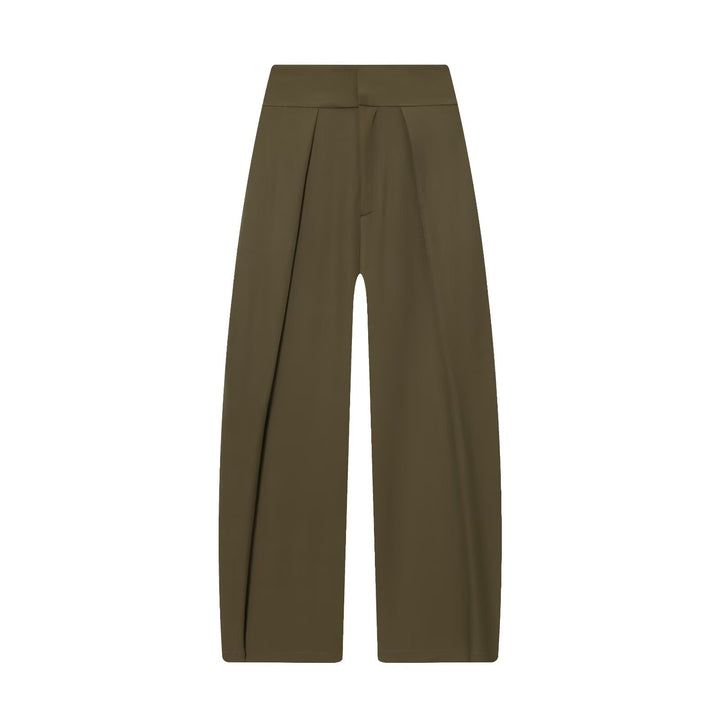 Damen Weite Highwaist-Hose mit Frontfalten und fließender Palazzo-Silhouette Echo Archiv