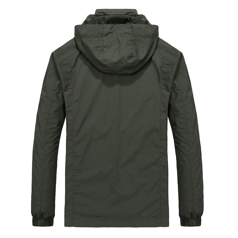 Herren Multifunktionale Outdoorjacke mit verstellbarer Kapuze Echo Archiv