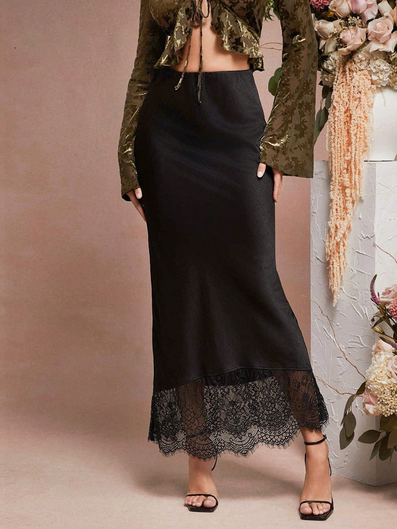 Damen Maxirock mit floraler Spitze und elegantem Saum Echo Archiv