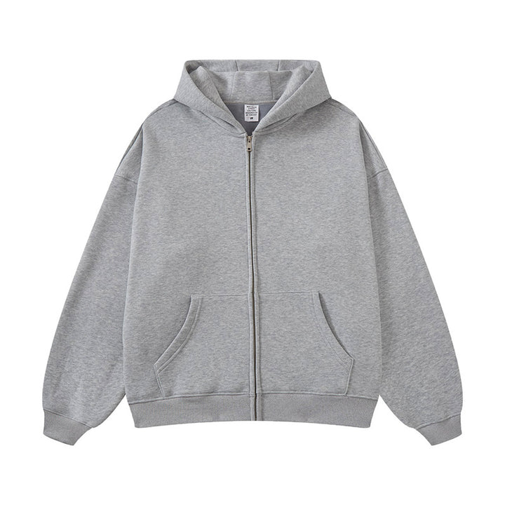 Unisex nan Kapuzen-Sweatjacke mit durchgehendem Reißverschluss, oversized Passform und Kängurutaschen Echo Archiv
