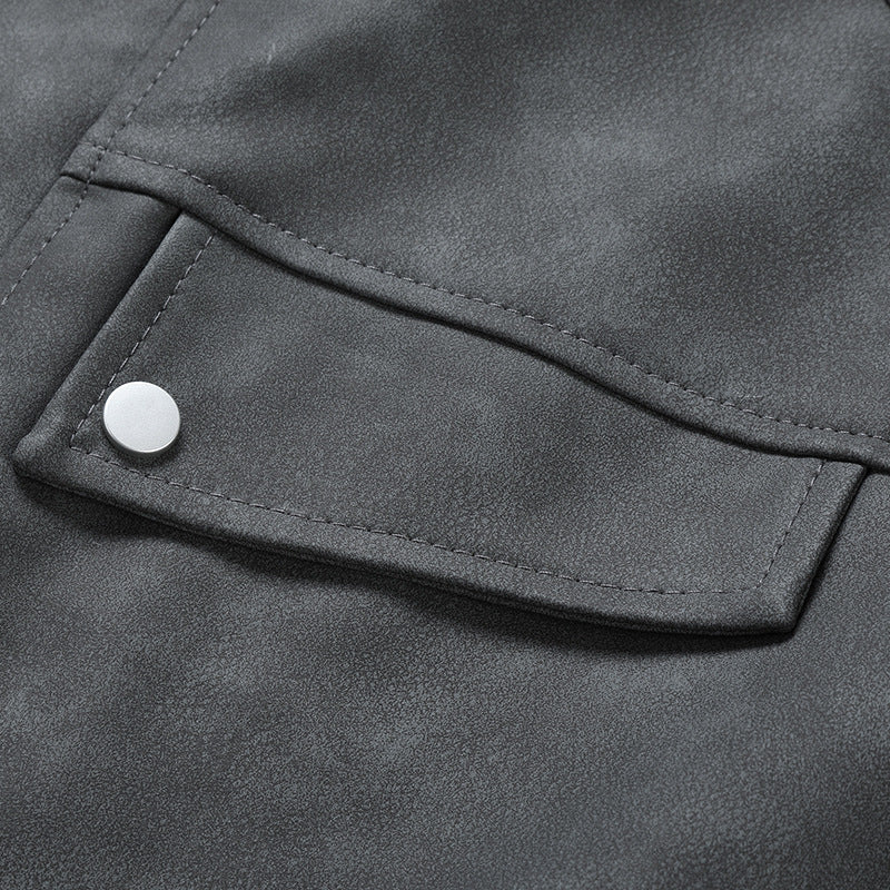 Herren lässige Utility-Jacke mit zwei Brusttaschen Echoarchiv