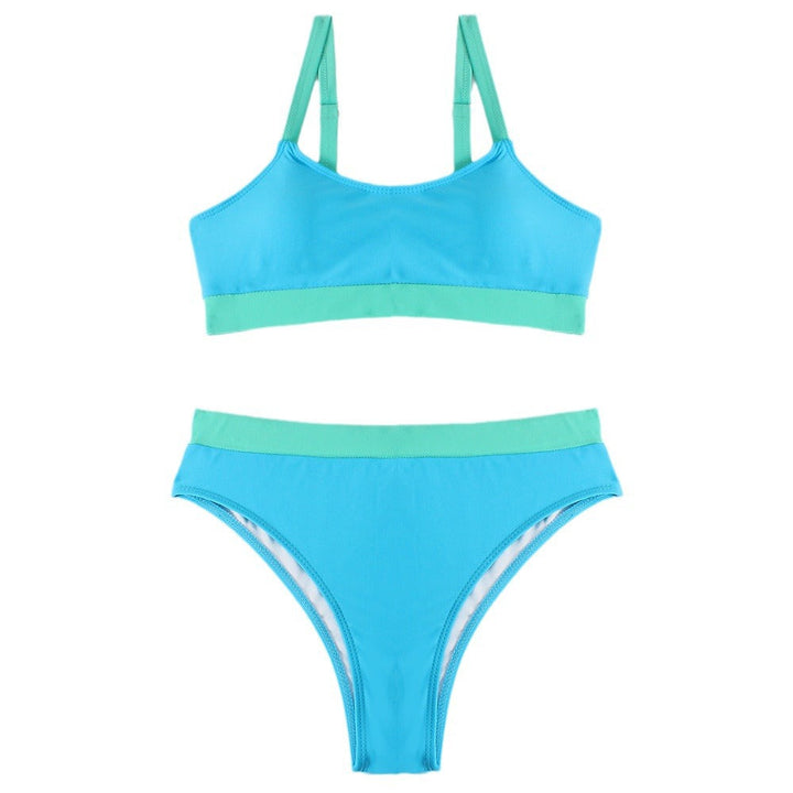 Damen Sport Bikini-Set mit hohem Bund und breiten Trägern Echoarchiv