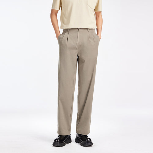Herren Elegante Bundfalten-Stoffhose mit hoher Bundhöhe, Bügelfalte und geradem Bein Echo Archiv