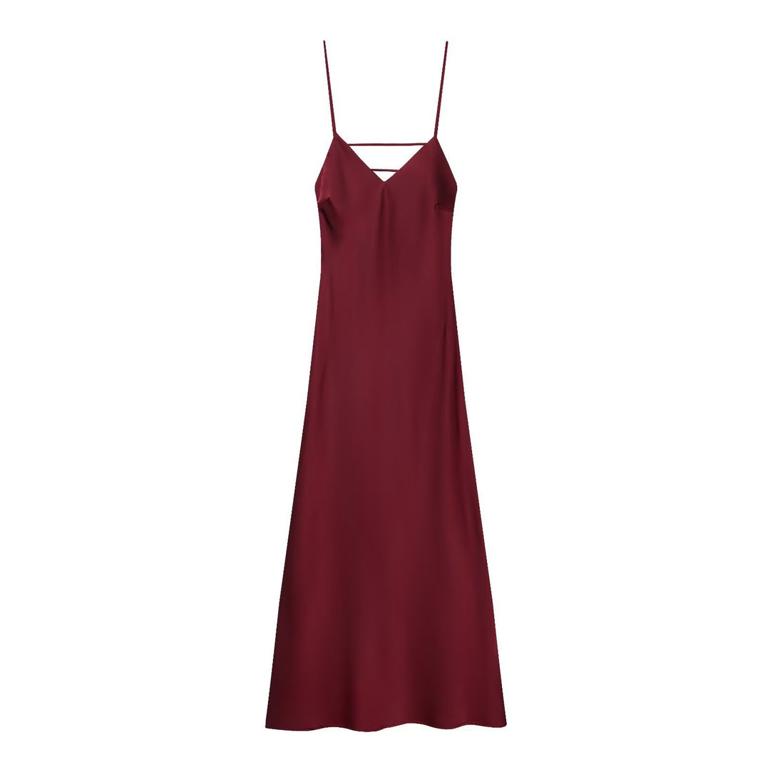 Damen Sommerliches Spaghettiträgerkleid mit schmeichelndem Schnitt und fließendem Stoff Echo Archiv