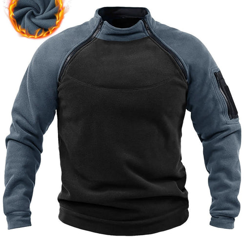 Herren Technischer Fleece-Pullover mit winddichter Frontpaneel und Armtasche Echo Archiv