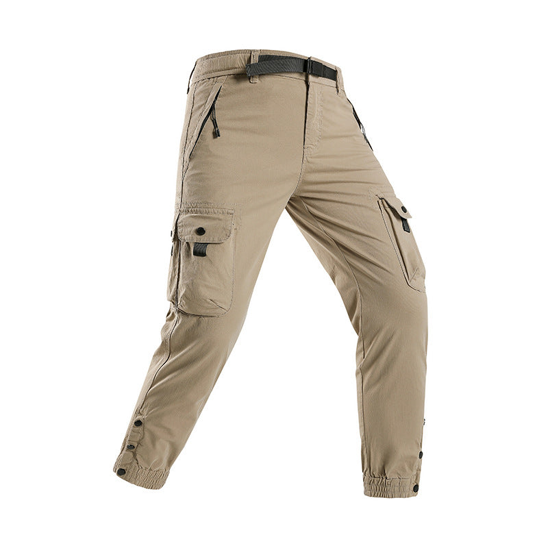 Herren technische Utility-Cargohose mit integriertem Webgürtel, Reißverschlusstaschen und verstellbaren Beinabschlüssen Echo Archiv