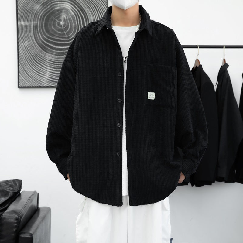 Herren Kordhemdjacke mit praktischen Brusttaschen und lässigem Schnitt Echoarchiv