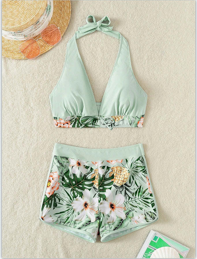 Damen Hochwertiges Bikini-Set mit modischem Tanga und verstellbaren Trägern Echo Archiv