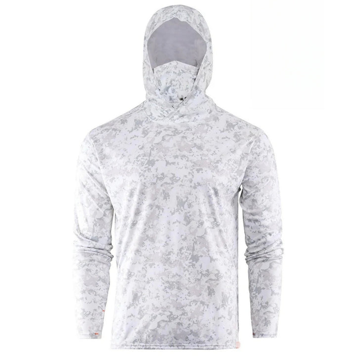 Herren Funktionales Langarm-Hoodie mit integriertem Gesichtsschutz
