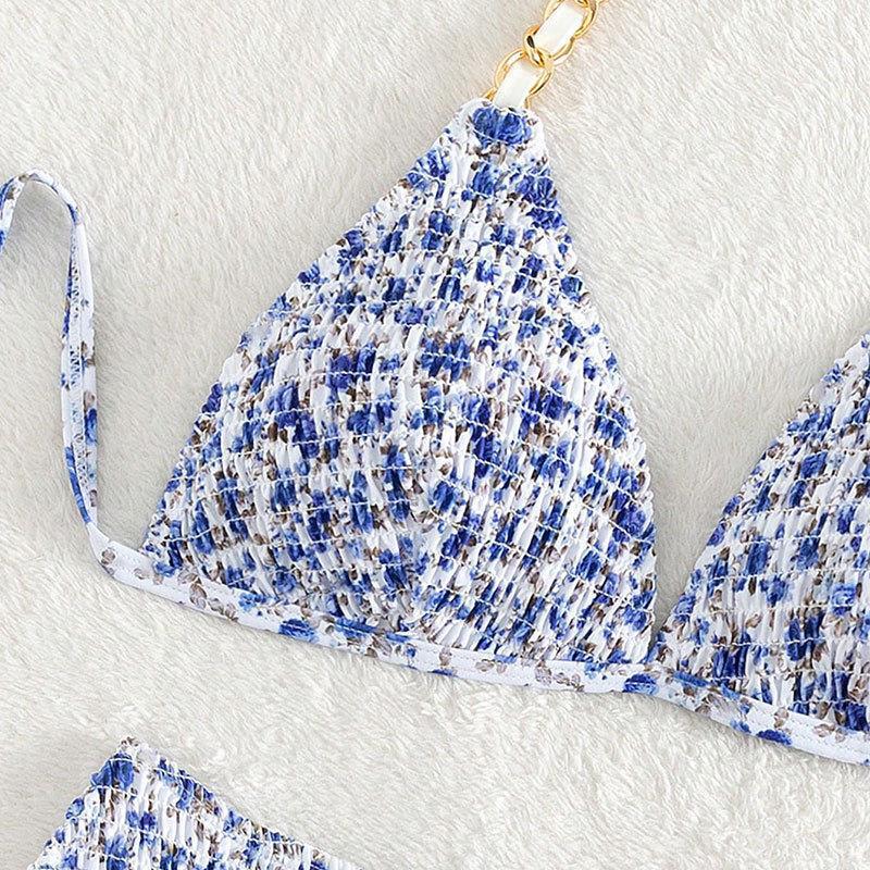 Damen Bikini-Set mit elegantem Ketten-Detail und floralem Muster Echo Archiv
