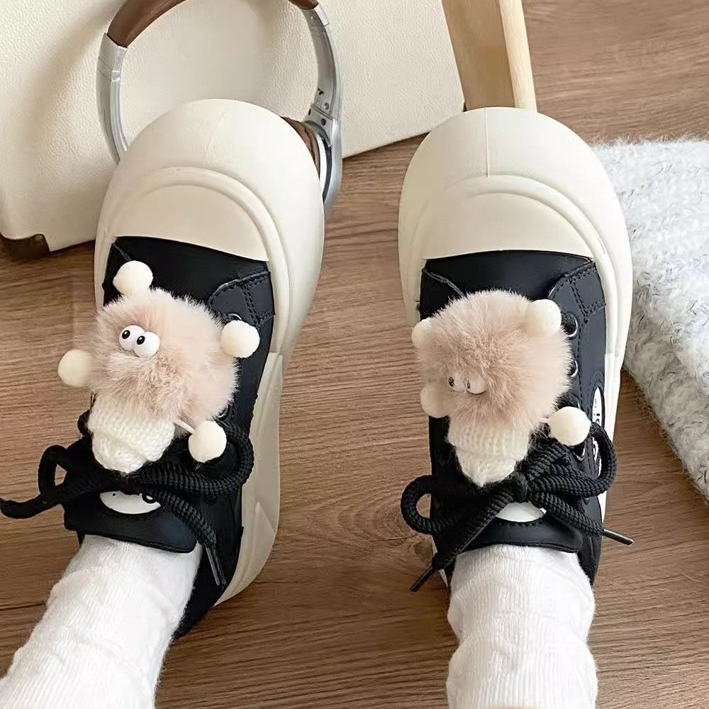 Damen Sneakers mit modischen Pompon-Applikationen und bequemer Sohle Echo Archiv