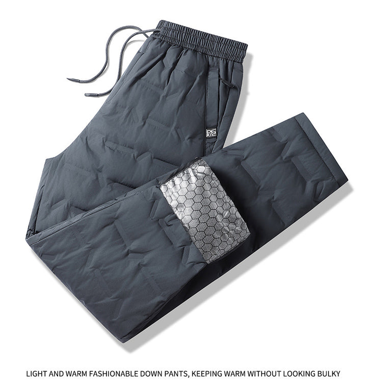Herren Gepolsterte Thermohose mit Steppung, elastischem Bund und Reißverschlusstaschen Echo Archiv