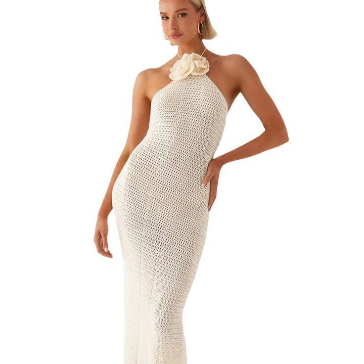 Damen Häkel-Maxikleid mit hohem Schlitzausschnitt Echo Archiv