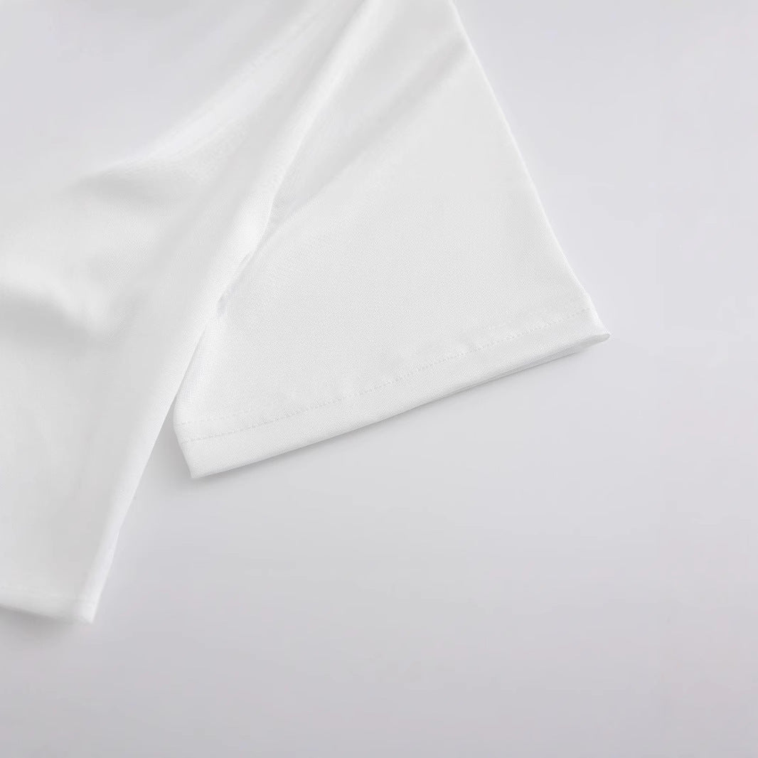 Damen Crop-Shirt mit charmantem Schleifenmotiv und astrologischem Druck Echo Archiv