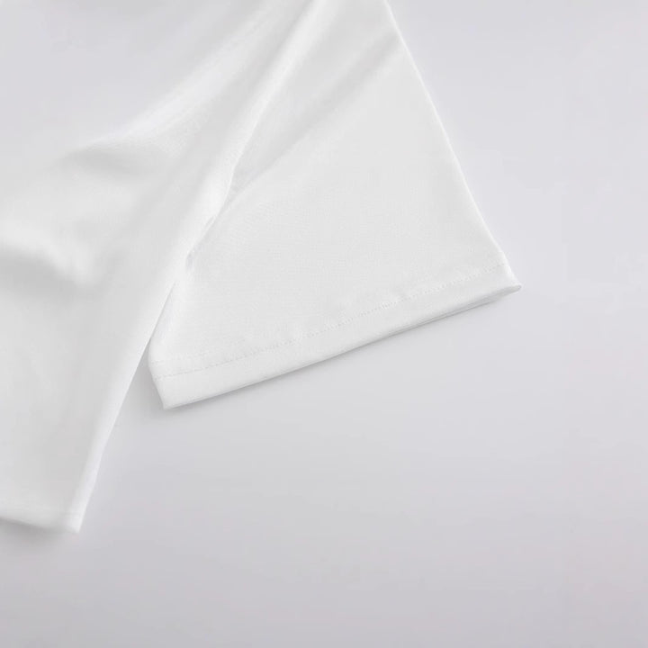 Damen Crop-Shirt mit charmantem Schleifenmotiv und astrologischem Druck Echo Archiv