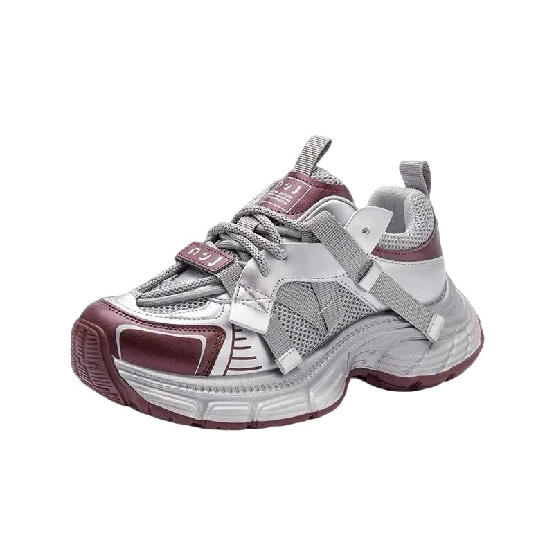 Damen Futuristische Wedge-Chunky-Sneaker mit Mesh‑Einsätzen und verstärkter Profilsohle – Névara