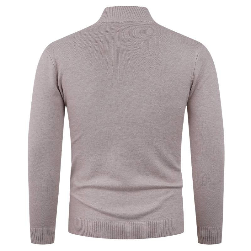Herren Strukturierter Pullover mit ZIP-Kragen Echoarchiv