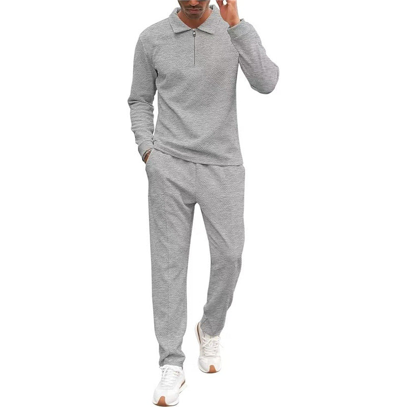 Herren lässiges Freizeit-Sweat-Set mit strukturiertem Obermaterial Echoarchiv