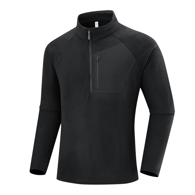 Herren Leichter Performance-Fleecepullover mit Viertel-Reißverschluss und Brusttasche Echo Archiv