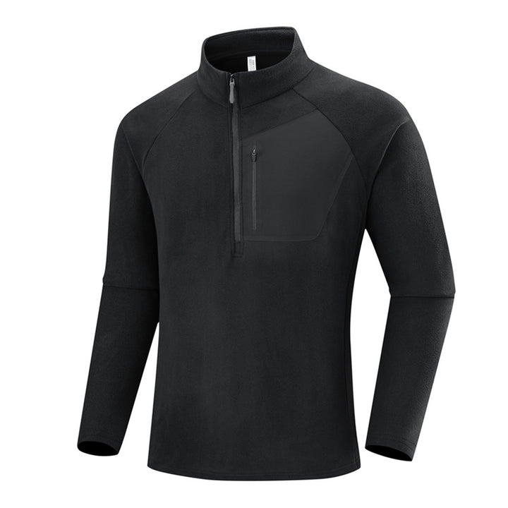 Herren Leichter Performance-Fleecepullover mit Viertel-Reißverschluss und Brusttasche Echo Archiv
