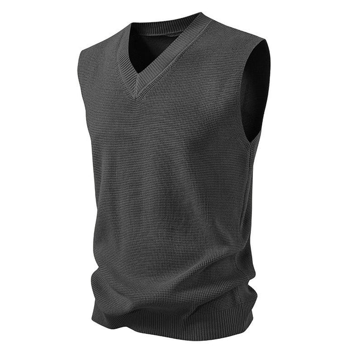 Herren ärmelloser Pullover im strukturierten Design Echoarchiv