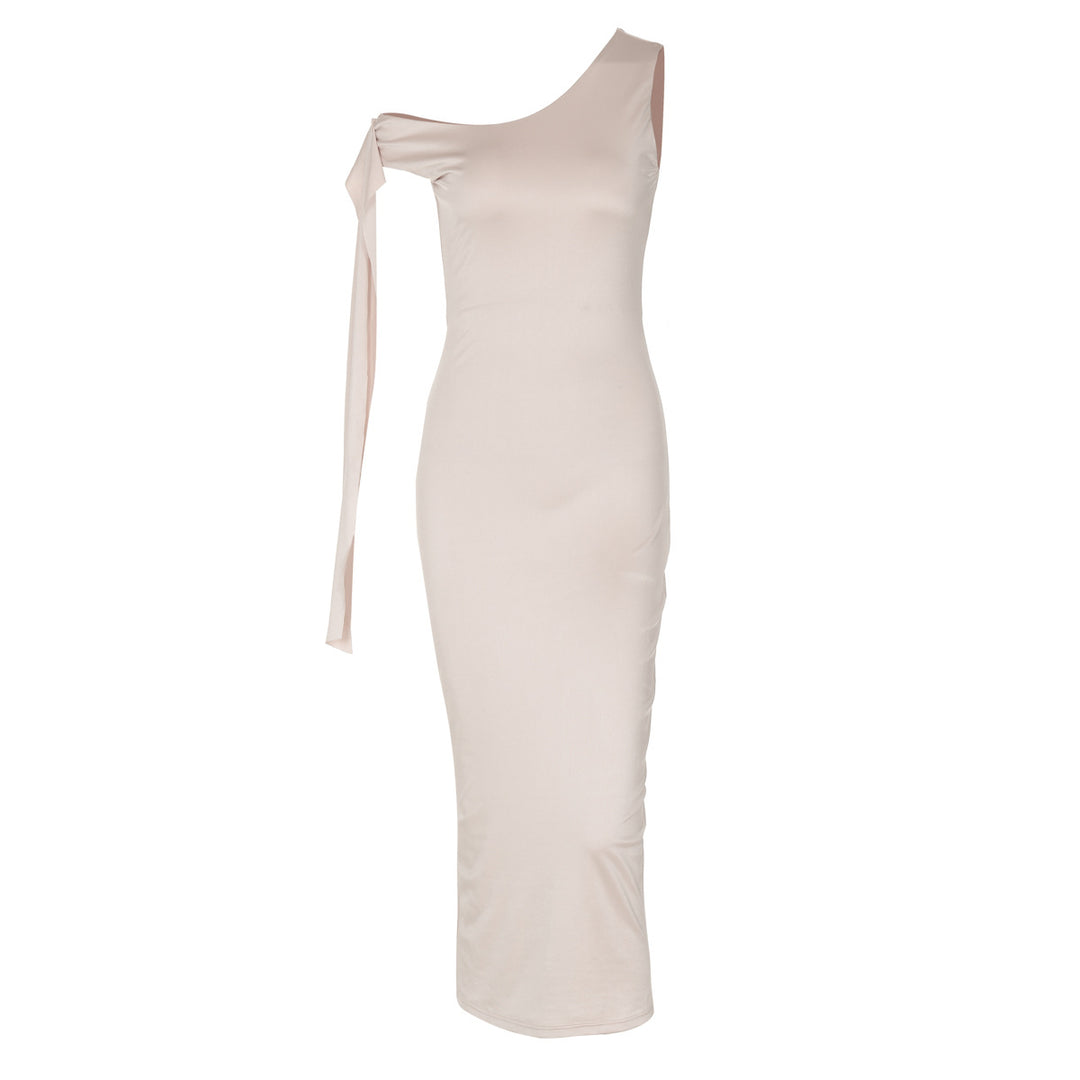 Damen Edles One-Shoulder-Kleid mit figurbetonter Silhouette und langen Ärmeln Echo Archiv