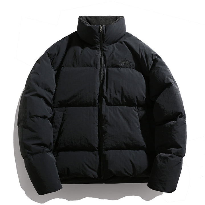 Unisex Kurz geschnittene wattierte Steppjacke mit hohem Stehkragen Echo Archiv