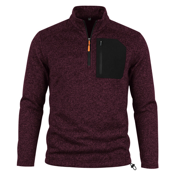 Herren Outdoor-Fleecepullover mit Halbzip und Brusttasche Echoarchiv