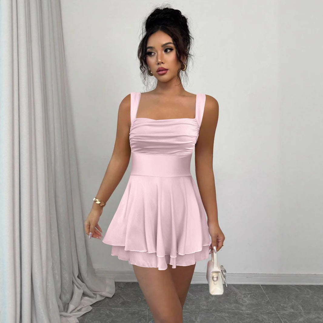 Damen Verspielt geschnittenes Sommerkleid mit Raffung und schwingendem Rock Echo Archiv