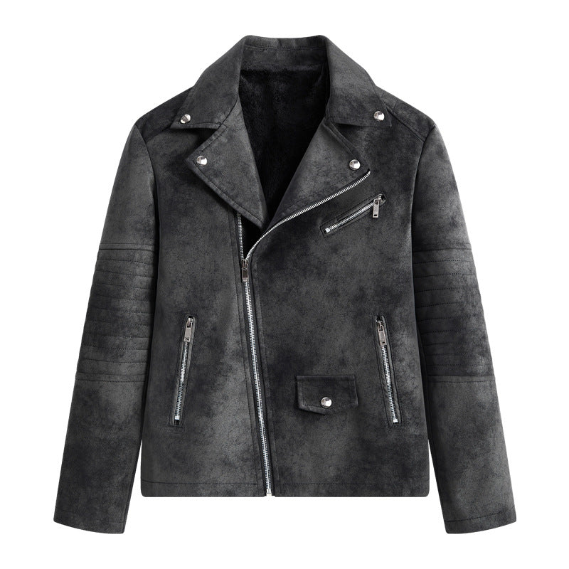 Herren Kunstleder Bikerjacke mit praktischen Reißverschlusstaschen und stylischem Design Echoarchiv