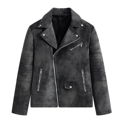 Herren Kunstleder Bikerjacke mit praktischen Reißverschlusstaschen und stylischem Design Echoarchiv