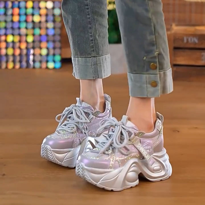 Damen Chunky Sneakers mit reflektierenden Elementen und innovativer Dämpfung Echo Archiv