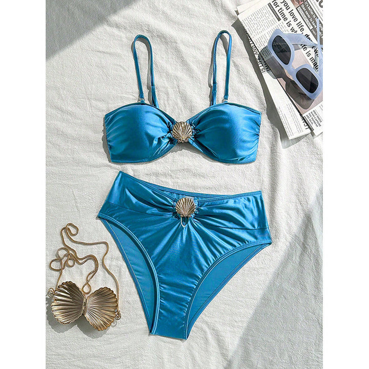 Damen Bandeau-Bikini mit schimmernder Muschel-Applikation Echo Archiv