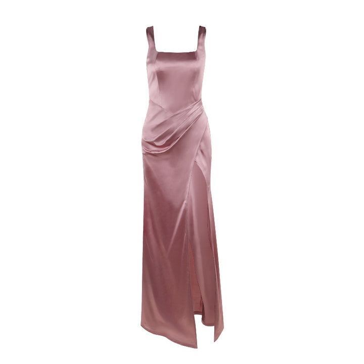 Damen Elegantes Wickelkleid mit hochgeschlossenem Design und seitlichem Schlitz Echo Archiv