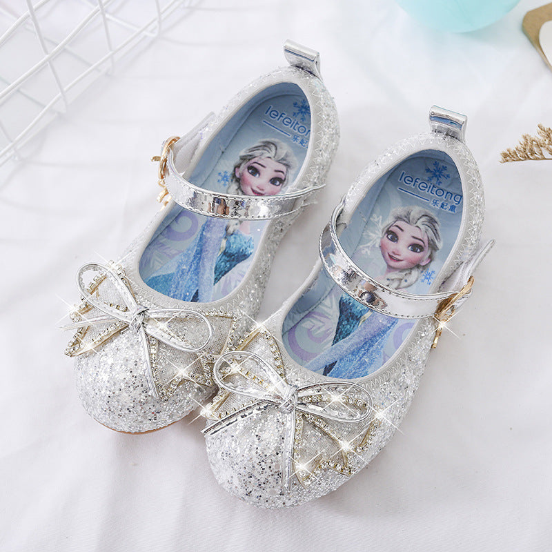 Mädchen Glitzernde Ballerina-Schuhe mit Schleifen- und Strassverzierungen Echo Archiv