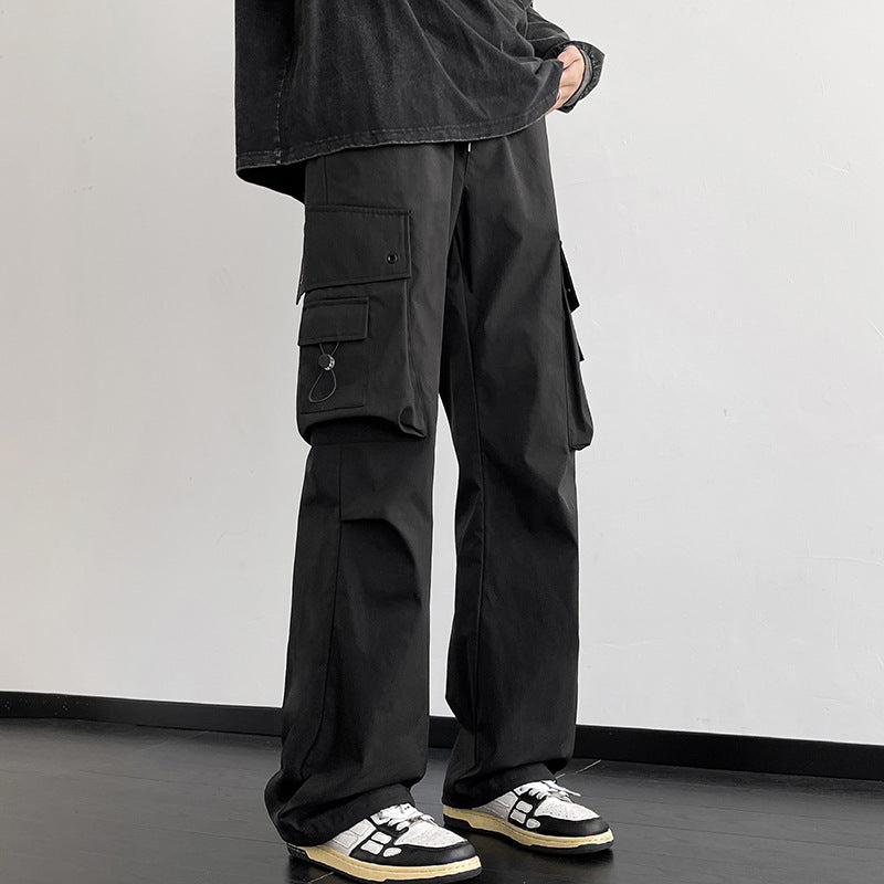 Herren Cargo-Freizeithose mit weitem Bein, Multitaschen und Tunnelzug Echo Archiv