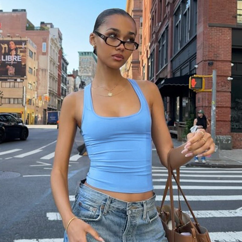 Damen Sportliches Tanktop mit breiten Trägern Echo Archiv