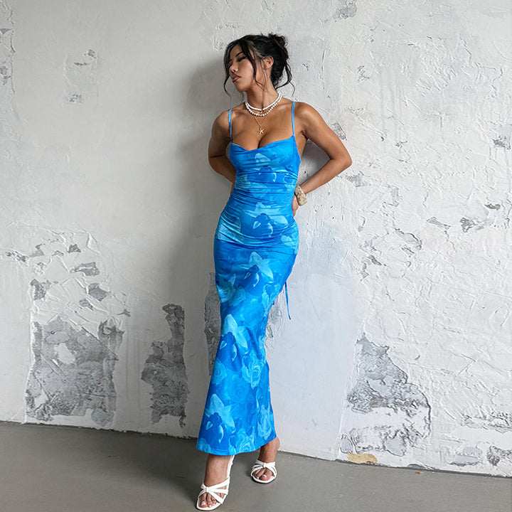 Damen Figuroptimiertes Maxikleid mit floralem Design Echo Archiv
