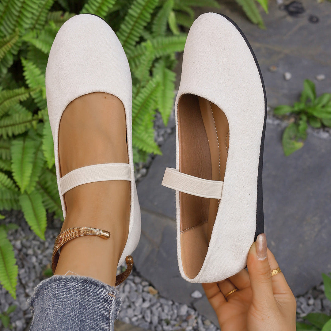 Damen Ballerinas mit verstellbarem Riemen und komfortablem Fußbett Echoarchiv
