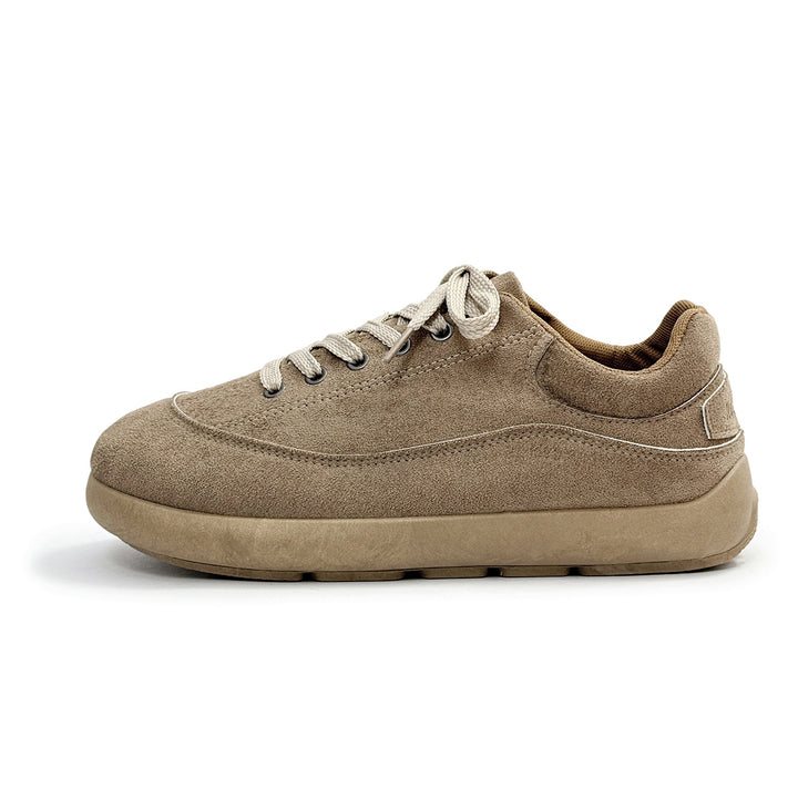 Herren Wildleder Low-Top Freizeit-Sneaker mit gepolstertem Kragen Echoarhiv
