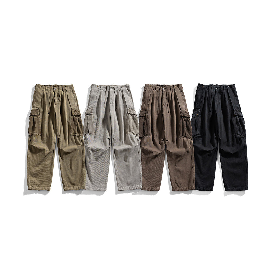 Herren Cargo-Hose mit Kordelbund, weitem Schnitt und Mehrfachtaschen Echo Archiv