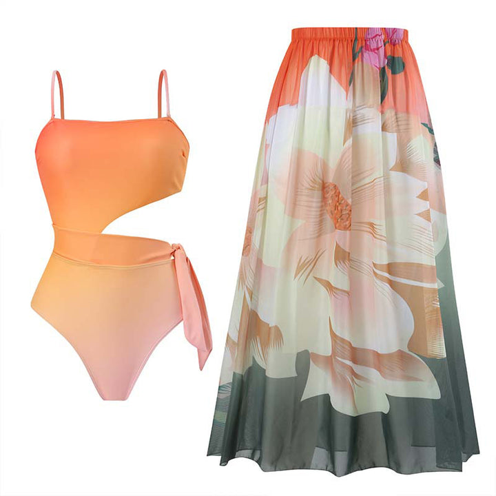 Damen Maxirock mit floralem Design Echo Archiv