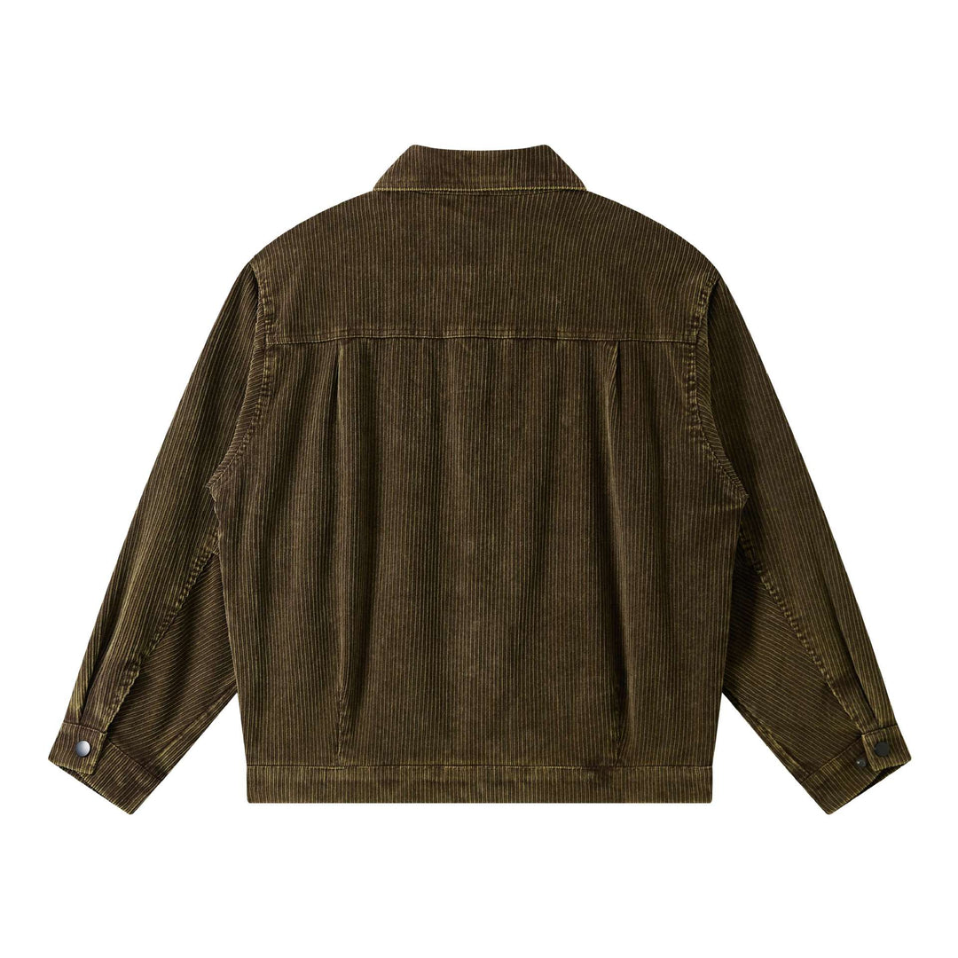 Herren Kord-Workwear-Blouson mit Pattentaschen und kastigem Schnitt Echoarchiv