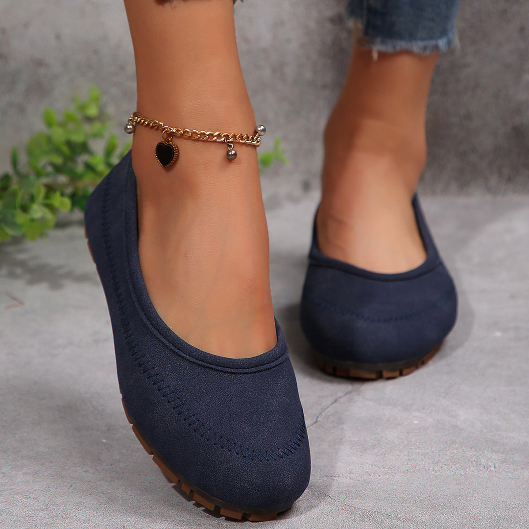 Damen  komfortable Ballerina-Slipper mit gepolstertem Komfortfußbett und rutschfester Profilsohle Echo Archiv